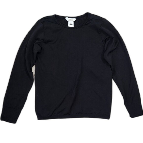Natural Reflections Tops - Natural Reflections Black Long Sleeve Top Womens L Stretch Basic Crew Neck